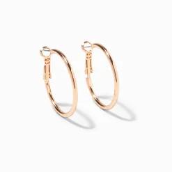 Claire's Anneaux-Créoles 30 mm couleur dorée