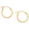 Claire's Anneaux|Bijoux Premium-Créoles 12 mm couleur dorée jaune C LUXE by Claire’s