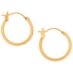 Claire's Anneaux|Bijoux Premium-Créoles 14 mm couleur dorée jaune C LUXE by Claire’s