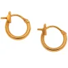 Claire's Anneaux|Bijoux Premium-Créoles 10 mm couleur doré jaune C LUXE by Claire’s