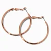 Claire's Anneaux-Créoles 40 mm couleur doré rose