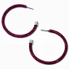 Claire's Anneaux-Créoles 50 mm strass pavé violettes