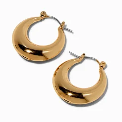 Claire's Anneaux-Créoles 22 mm tubulaires arrondies couleur dorée