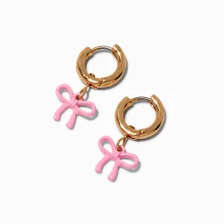 Claire's Anneaux-Créoles nœud rose