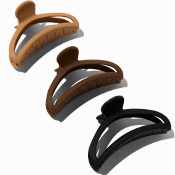 Claire's Barrettes Et Pinces-Curved Open Boho Hair Claws - 3 Pack