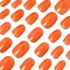 Claire's Ongles-Dark Nude Glazed Medium Oval Vegan Faux Nail Set - 24 Pack