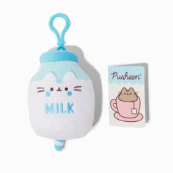 Claire's Pusheen®-Décoration à clip avec jouet en peluche bouteille de lait Pusheen®