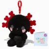 Claire's Cuddle Barn®-Décoration à clip pour sac en peluche axolotl noir 8 cm en exclusivité chez Claire’s #Plush Goals by Cuddle Barn®