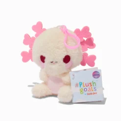 Claire's Cuddle Barn®-Décoration à clip pour sac en peluche Perla la précieuse axolotl 13 cm en exclusivité chez Claire’s #Plush Goals by Cuddle Barn®