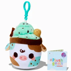 Claire's Cuddle Barn®-Décoration à clip pour sac en peluche Mooshake éclats de chocolat 8 cm en exclusivité chez Claire’s #Plush Goals by Cuddle Barn®