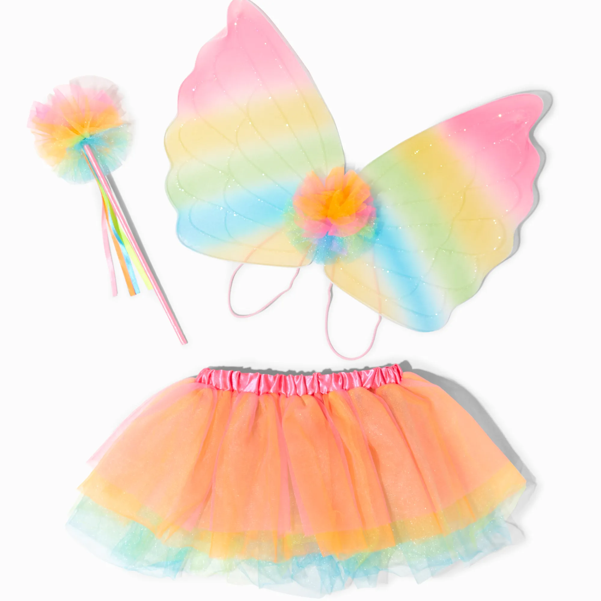 Claire's Déguisements-Déguisement papillon arc-en-ciel fluo Claire's Club - Lot de 3