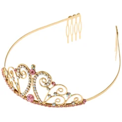 Claire's Déguisements-Diadème couleur doré et rose pour enfants