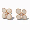 Claire's Clous D'oreilles-Enamel White Pearl Flower Stud Earrings