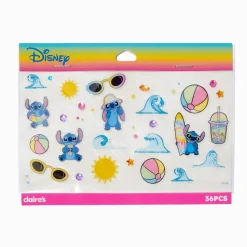 Claire's Paillettes Et Bijoux De Peau-Ensemble d'autocollants et de bijoux de corps estivaux en exclusivité chez Claire’s Disney Stitch - Lot de 36