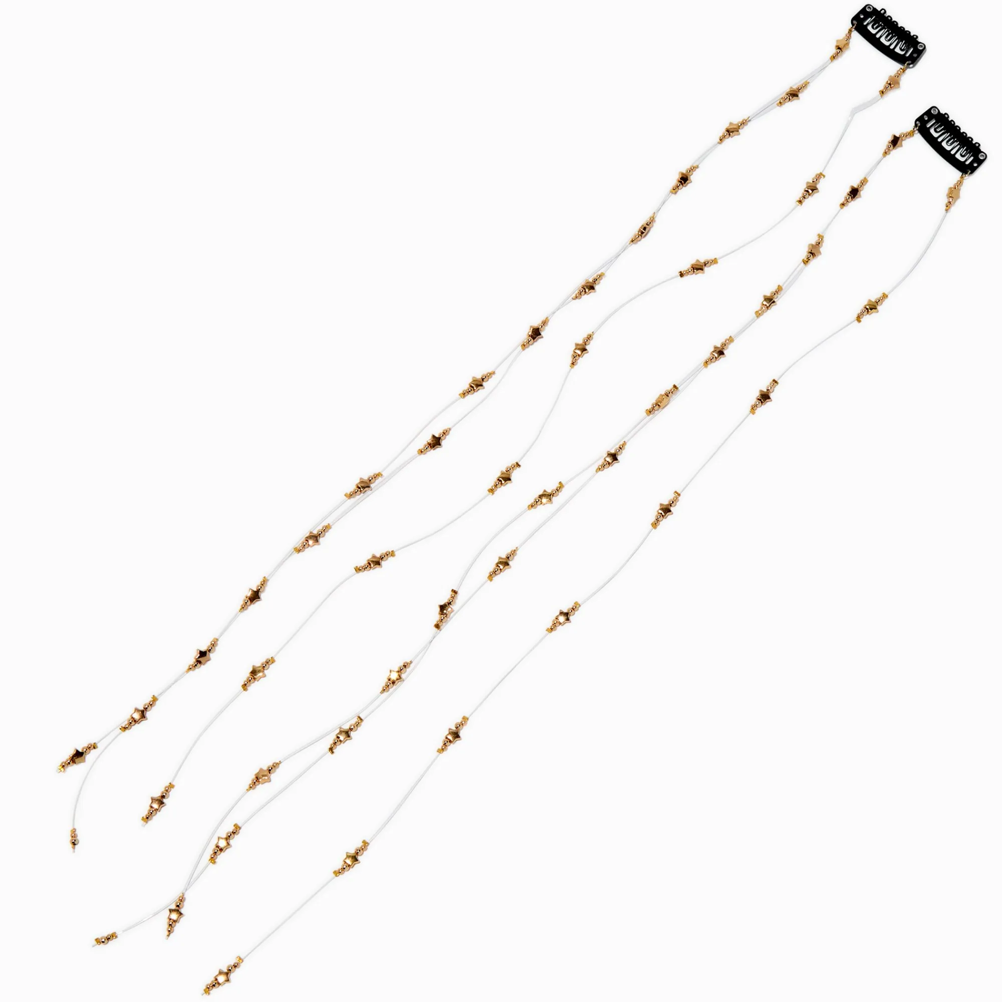 Claire's Barrettes Et Pinces|Perruques Et Extensions-Extensions à clip étoile couleur dorée - Lot de 2
