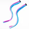 Claire's Perruques Et Extensions-Extensions de cheveux synthétiques à clip avec rayures sirène - Lot de 2