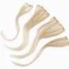 Claire's Perruques Et Extensions-Extensions de cheveux synthétiques à clip pour cheveux blond platine - Lot de 4