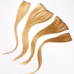 Claire's Perruques Et Extensions-Extensions de cheveux synthétiques à clip pour cheveux blond caramel - Lot de 4