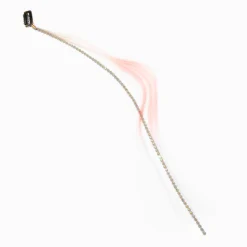 Claire's Perruques Et Extensions-Extensions de cheveux synthétiques à clip avec strass roses - Lot de 2