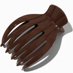 Claire's Barrettes Et Pinces-Extra Large Finger Hair Claw - Brown