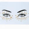 Claire's Paillettes Et Bijoux De Peau-Eye-liner en strass avec amas de perles d'imitation et couleur dorée