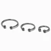 Claire's Bijoux De Piercing-Faux anneaux de nez aux designs variés couleur argentée - Lot de 3