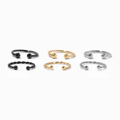 Claire's Bijoux De Piercing-Faux anneaux de nez délicats en métaux mixtes - Lot de 6