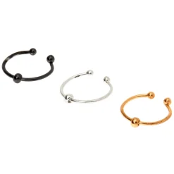 Claire's Bijoux De Piercing-Faux anneaux de nez perlés en métaux mixtes - Lot de 3
