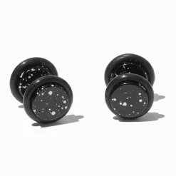 Claire's Clous D'oreilles|Bijoux De Piercing-Faux écarteurs d'oreilles boutons éclaboussures noirs