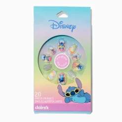 Claire's Ongles-Faux ongles autocollants d'été en exclusivité chez Claire’s Disney Stitch - Lot de 20