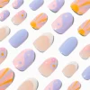 Claire's Ongles-Faux ongles autocollants vegan stiletto icônes coucher de soleil - Lot de 24