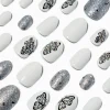 Claire's Ongles-Faux ongles vegan autocollants stiletto bling-bling papillon - Lot de 24