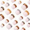 Claire's Ongles-Faux ongles vegan autocollants carrés style French manucure imprimé animal - Lot de 24