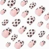 Claire's Ongles-Faux ongles vegan autocollants stiletto French manucure marguerite noirs et blancs - Lot de 24