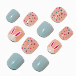 Claire's Ongles-Faux ongles vegan autocollants lapin Claire's Club - Lot de 10