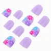 Claire's Ongles-Faux ongles vegan autocollants carrés violets marguerite Claire's Club - Lot de 10