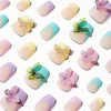 Claire's Ongles-Faux ongles vegan autocollants ballerine 3D papillon pastel - Lot de 24
