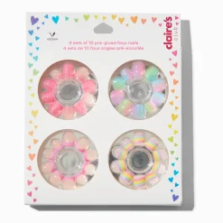 Claire's Ongles-Faux ongles vegan autocollants arc-en-ciel Claire's Club - Lot de 4