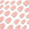 Claire's Ongles-Faux ongles vegan squoval French manucure - Lot de 24