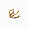 Claire's Bijoux De Piercing-Faux piercing de lèvre motif entrecroisé en titane couleur dorée
