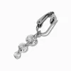 Claire's Bijoux De Piercing-Faux piercing de nombril à clip trio de strass couleur argentée