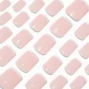 Claire's Ongles-French Tip Medium Square Vegan Faux Nail Set - 24 Pack