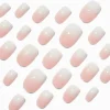 Claire's Ongles-French Tip Ombré Medium Oval Vegan Faux Nail Set - 24 Pack