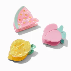 Claire's Barrettes Et Pinces-Fruit Mini Hair Claws - 3 Pack