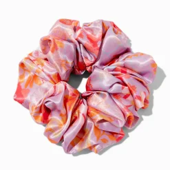 Claire's Chouchous-Giant Silky Pink Coral Hair Scrunchie
