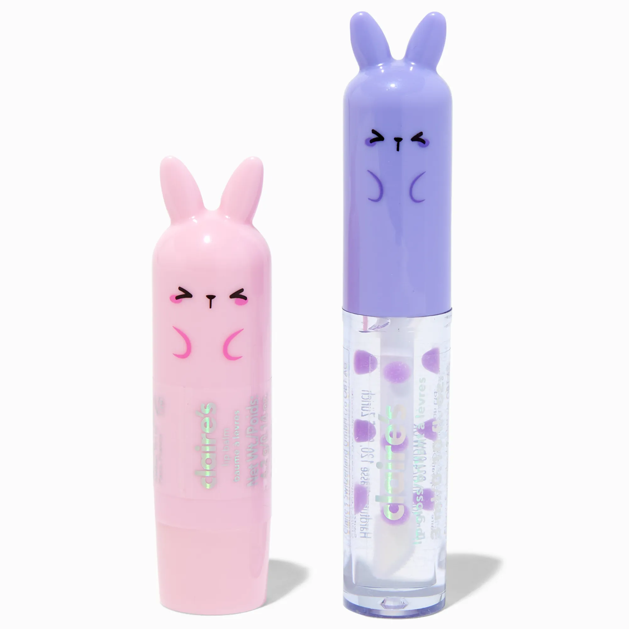 Claire's Lèvres-Gloss lapin chibi - Lot de 2