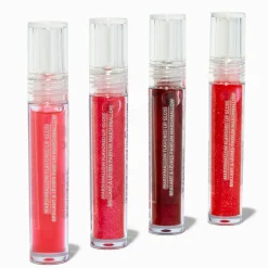 Claire's Lèvres-Gloss à paillettes rouges - Lot de 4