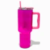 Claire's Gourdes Et Tasses-Gobelet à anse en acier inoxydable rose brillant