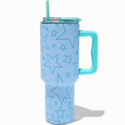 Claire's Gourdes Et Tasses-Gobelet à anse en acier inoxydable étoile bleu