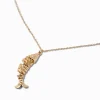 Claire's Colliers-Gold-tone Articulated Fish Pendant Necklace